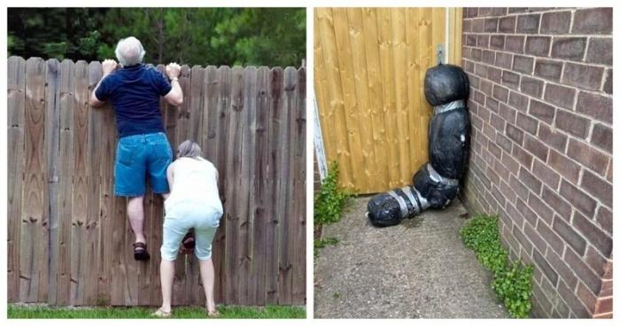 Любопытные соседи вызвали полицию из-за странного мешка (5 фото)