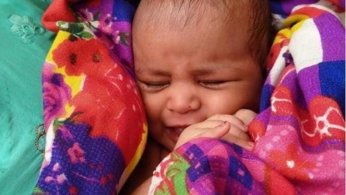 В Индии лодочник спас новорожденную девочку, плывущую (5 фото)
