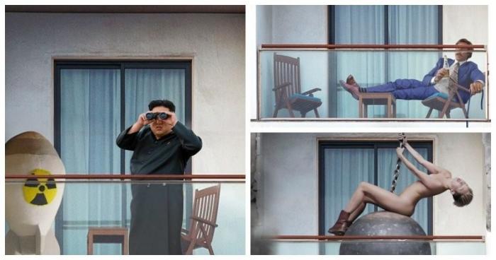 Мастер фотошопа помещает героев известных мемов на балкон дома (23 фото)