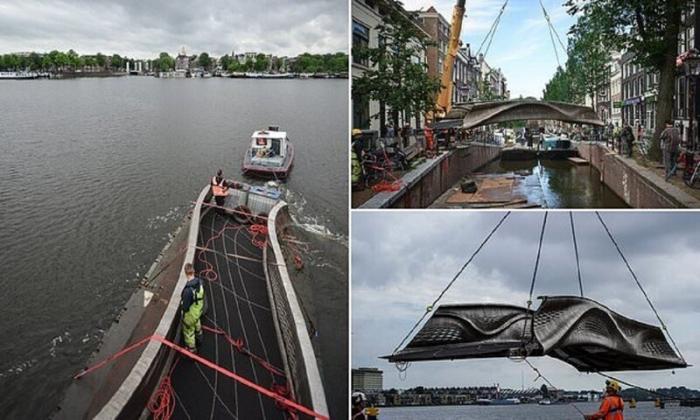 В Амстердаме открыли первый в мире 3D-мост (6 фото)