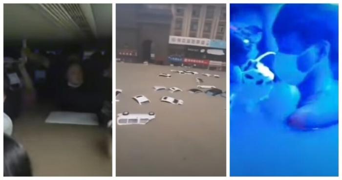 В Китае метрополитен превратился из подземного вида транспорта - в подводный (2 фото)