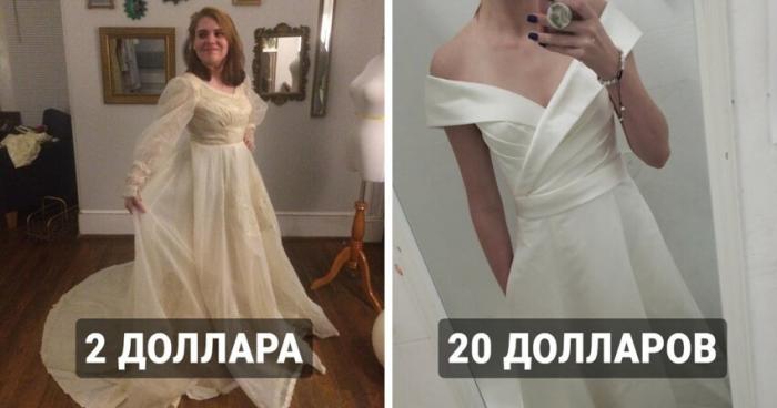 17 девушек, которые отправились за свадебными платьями своей мечты в секонд-хенд (18 фото) 