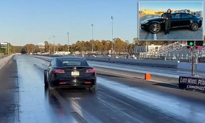  Новая модель Tesla поставила рекорд скорости (5 фото)  