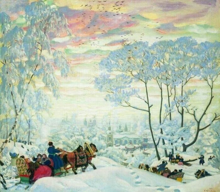  Зимние пейзажи русских художников (20 фото) 