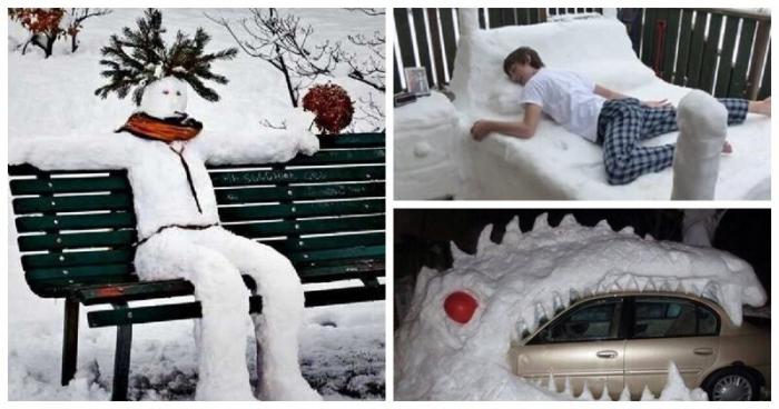  30 оригинальных снежных скульптур, которые могли бы стать экспонатами музея (31 фото) 