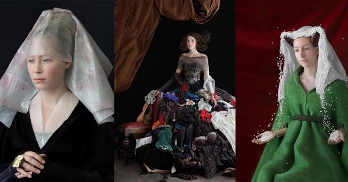  Фотосессия в стиле Рембрандта с моделью, одетой в мусор: смелый арт проект в борьбе за экологию (19 фото)  