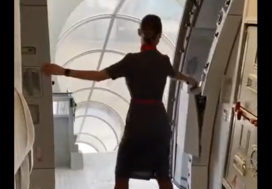 Как закрываются двери на Airbus A330 (видео)