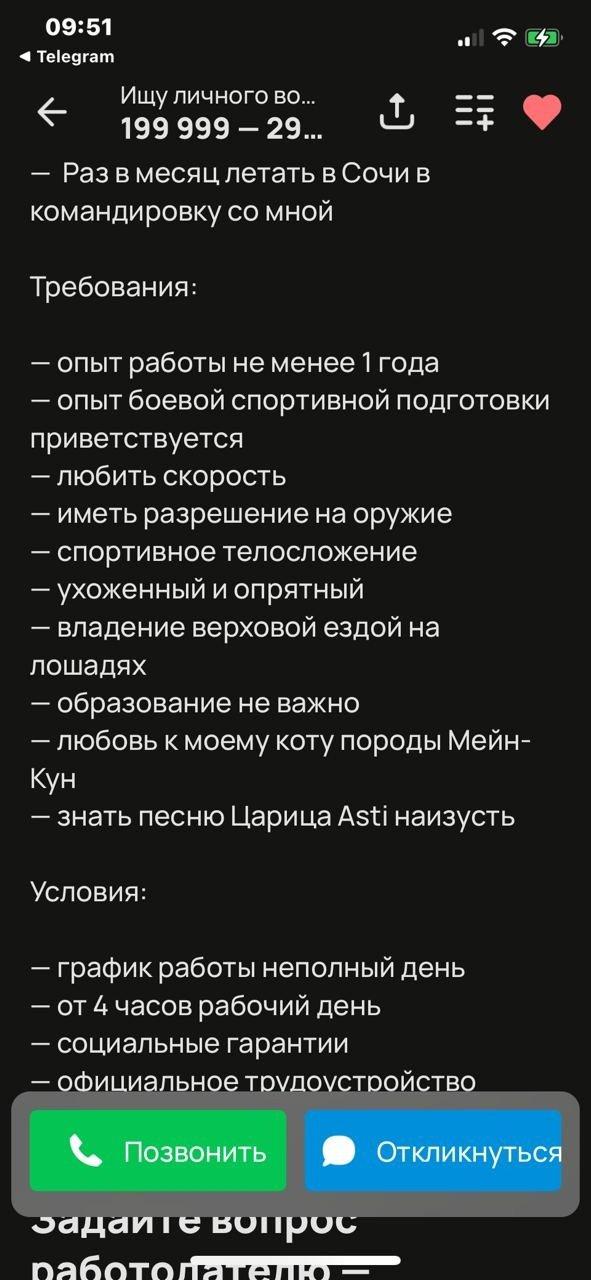 Вакансия дня: работа личнымводителем