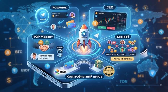 xRocket: ����������, �������� ������� ���� � ���� Telegram-�������������